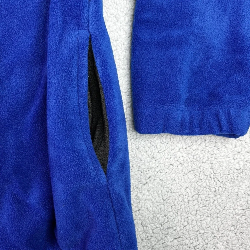 Vintage 90s Y2K Tommy Hilfiger‎ Mens 1/4 Zip Fleece Pullover Blue w/ Red XL